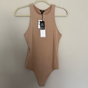 Express Tan Sleeveless Bodysuit